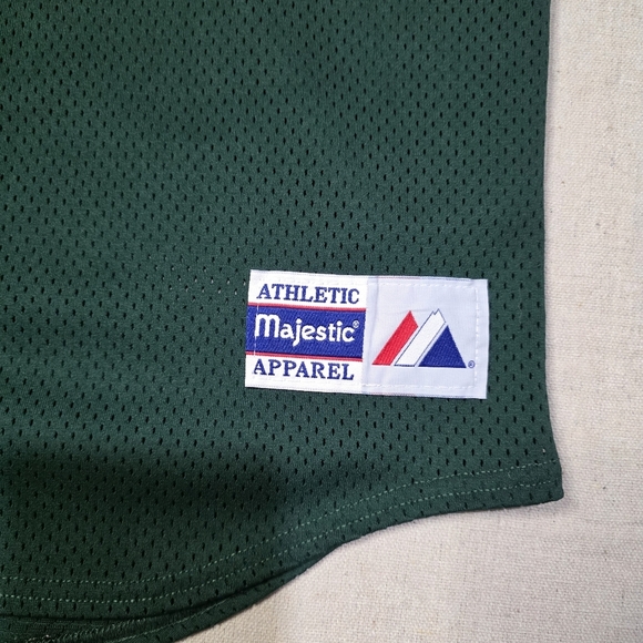 Vintage Majestic Oakland A's Sleeveless Button Down Baseball Jersey Size Medium - Picture 3 of 7